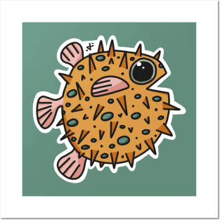 Puffer Fishy Fish Posters and Art